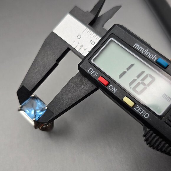 Sterling Silver Blue Sapphire Cathedral Ring Size 6 Scrolled Heart 7.43g Signed - Picture 11 of 13